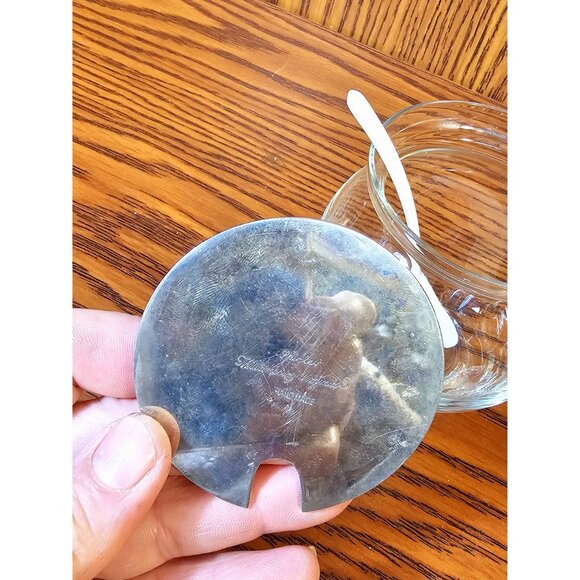 Williamsburg Virginia Handmade Sterling Silver & Glass Honey/Condiment Jar - Picture 3 of 7